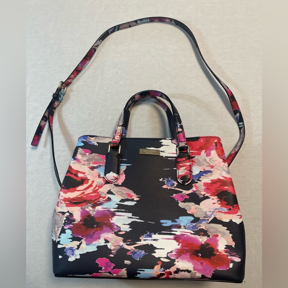 Kate Spade Watercolor Floral Purse w/ optional crossbody strap